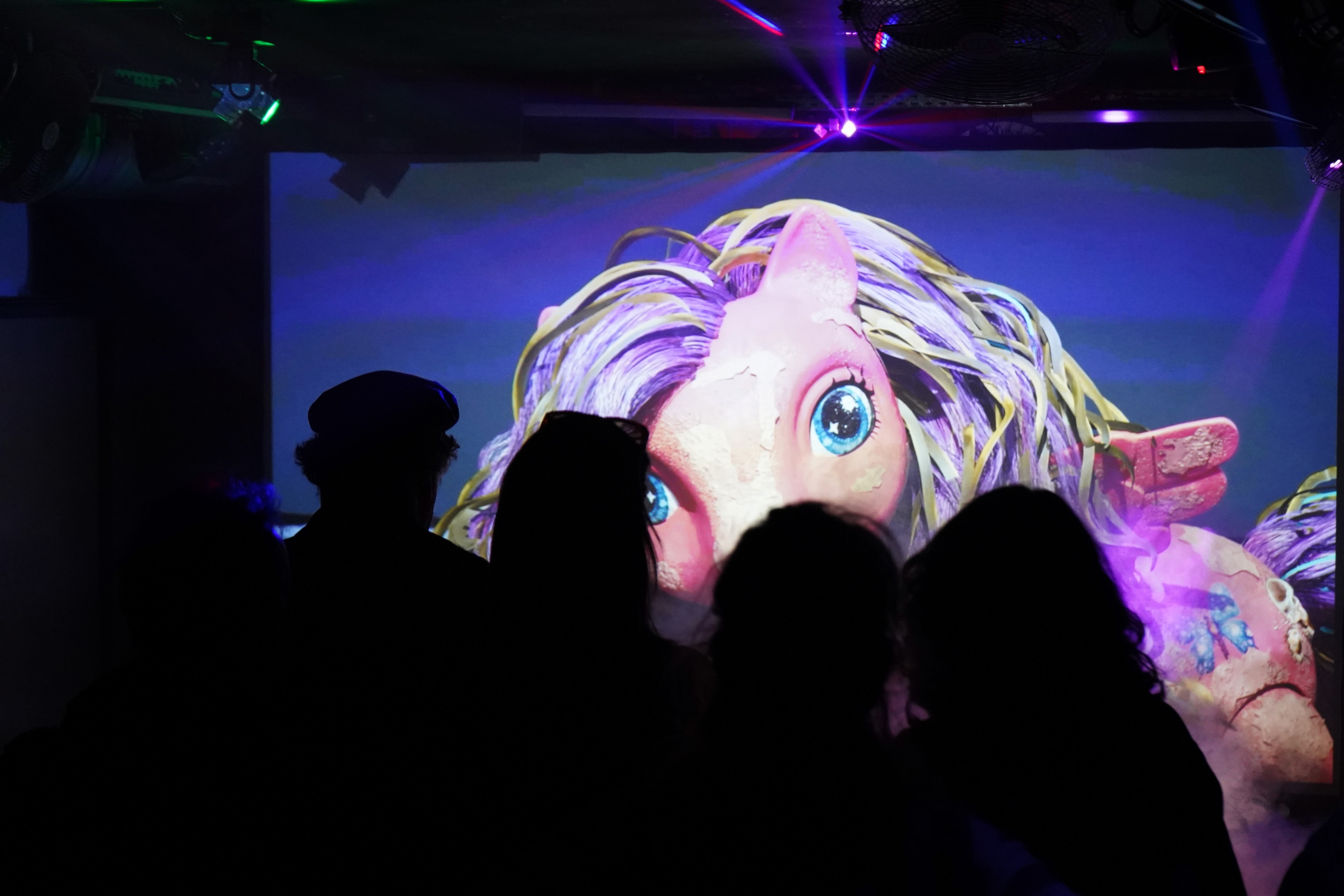 VR still of Abel Tasman figure reimagined in surreal digital museum environment
