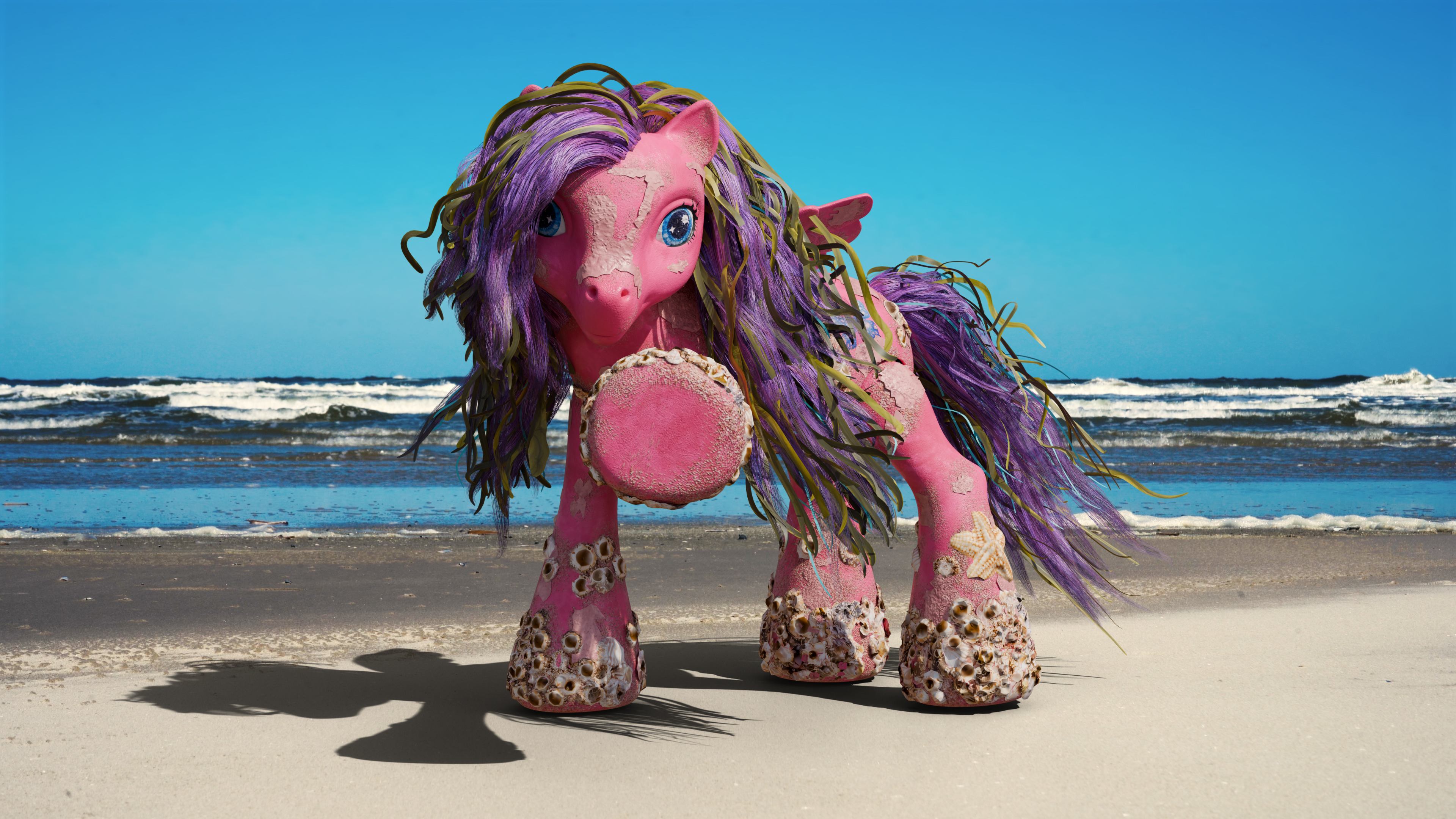 VR still of Abel Tasman figure reimagined in surreal digital museum environment