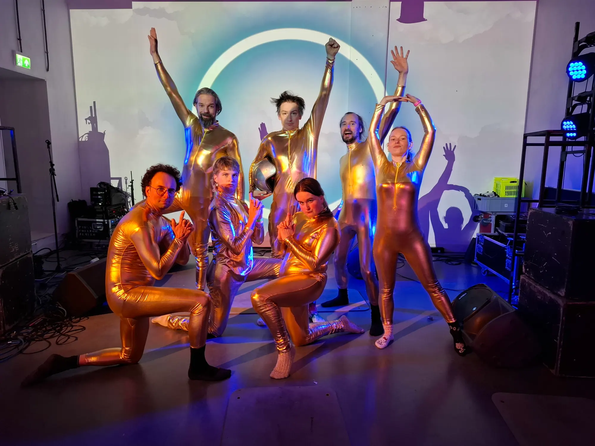 Futuristic yoga session in 360-degree video addressing climate and spirituality